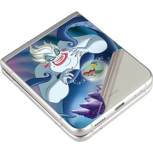Disney Villains Ursula Ariel and Flounder Galaxy Z Flip3 5G Skin