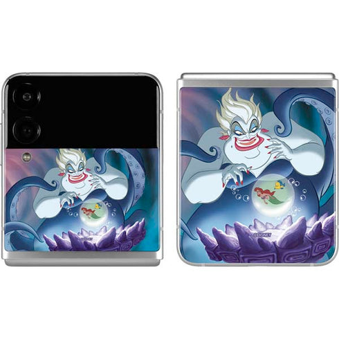 Disney Villains Ursula Ariel and Flounder Galaxy Z Flip4 5G Skin