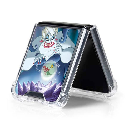Disney Villains Ursula Ariel and Flounder Galaxy Z Flip5 5G Clear Case