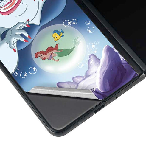 Disney Villains Ursula Ariel and Flounder Galaxy Z Fold4 5G Skin