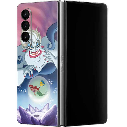 Disney Villains Ursula Ariel and Flounder Galaxy Z Fold4 5G Skin