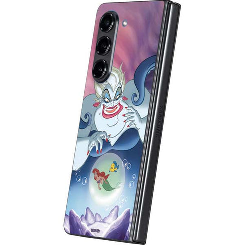 Disney Villains Ursula Ariel and Flounder Galaxy Z Fold5 5G Skin