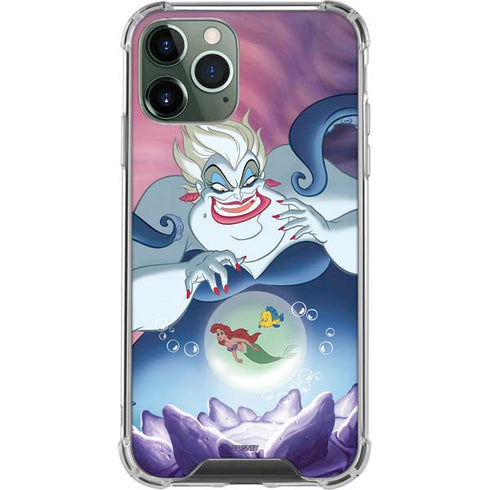 Disney Villains Ursula Ariel and Flounder iPhone 11 Pro Max Clear Case