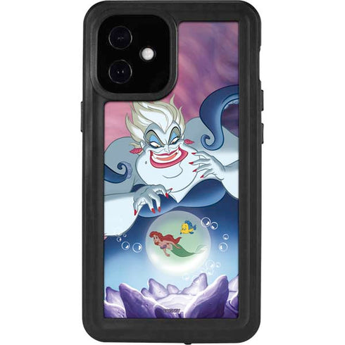 Disney Villains Ursula Ariel and Flounder iPhone 12 Mini Waterproof Case