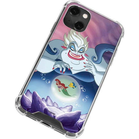 Disney Villains Ursula Ariel and Flounder iPhone 13 Mini Clear Case