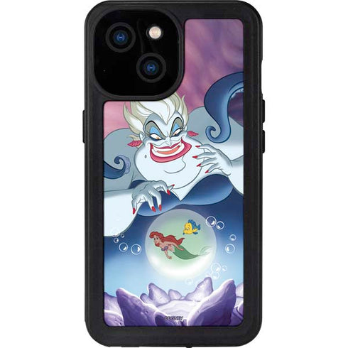 Disney Villains Ursula Ariel and Flounder iPhone 13 Mini Waterproof Case