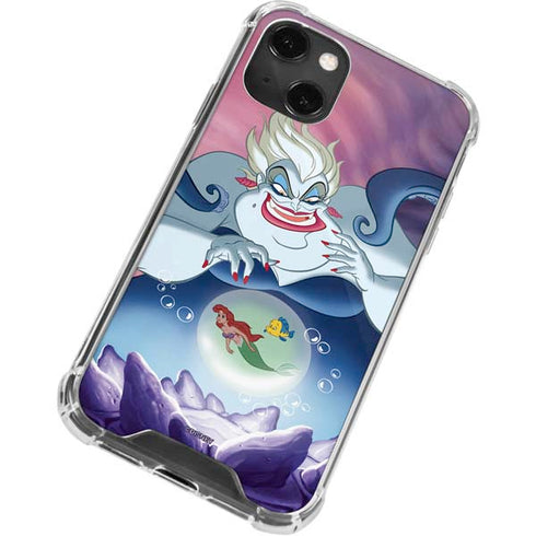 Disney Villains Ursula Ariel and Flounder iPhone 14 Plus Clear Case