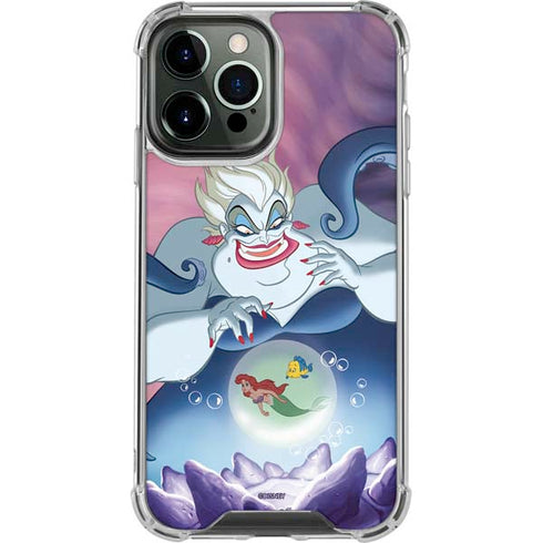 Disney Villains Ursula Ariel and Flounder iPhone 15 Pro Max Clear Case