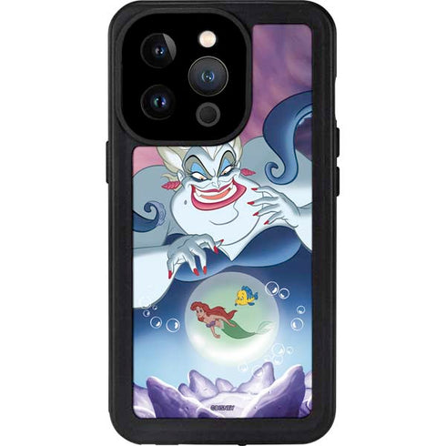 Disney Villains Ursula Ariel and Flounder iPhone 14 Pro Waterproof Case