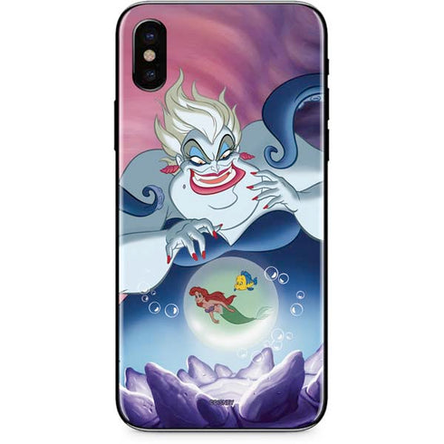 Disney Villains Ursula Ariel and Flounder iPhone XS Skin