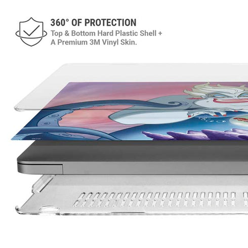 Disney Villains Ursula Ariel and Flounder MacBook Pro 16in (2021-25) Case plus Skin