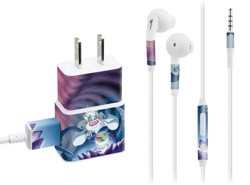Disney Villains Ursula Ariel and Flounder Phone Charger Skin