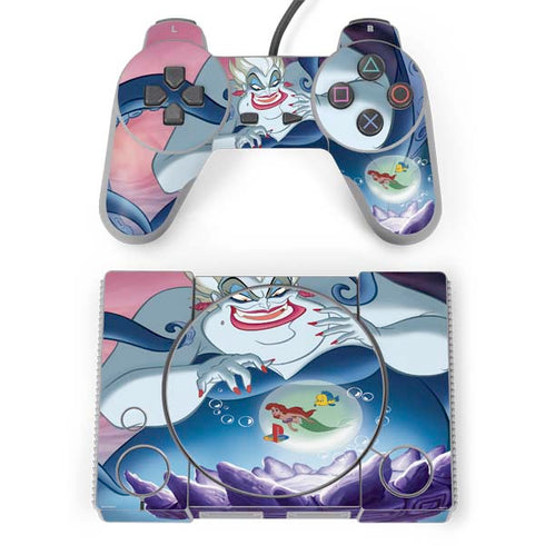 Disney Villains Ursula Ariel and Flounder PlayStation Classic Bundle Skin