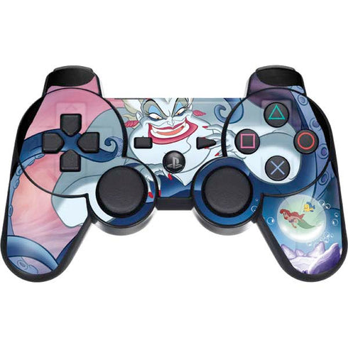 Disney Villains Ursula Ariel and Flounder PS3 Dual Shock wireless controller Skin