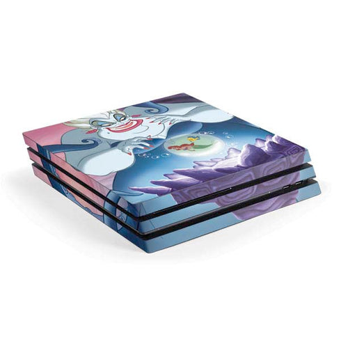 Disney Villains Ursula Ariel and Flounder PS4 Pro Console Skin