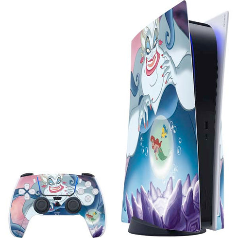 Disney Villains Ursula Ariel and Flounder PS5 Bundle Skin