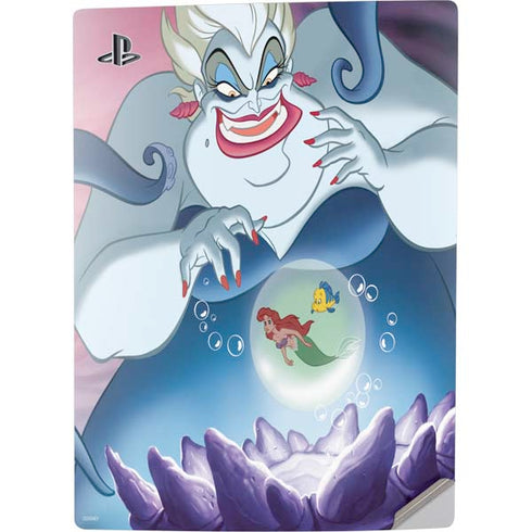 Disney Villains Ursula Ariel and Flounder PS5 Digital Edition Console Skin
