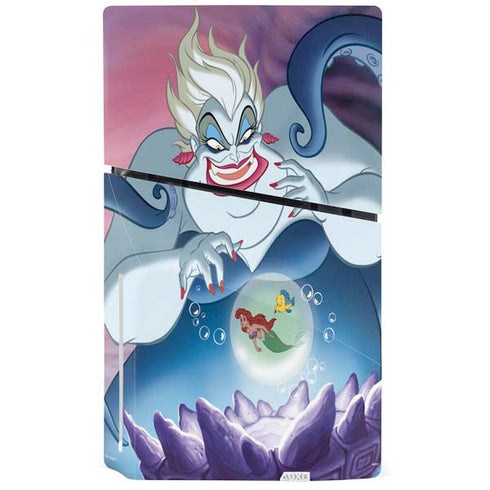 Disney Villains Ursula Ariel and Flounder PS5 Slim Disk Console Skin
