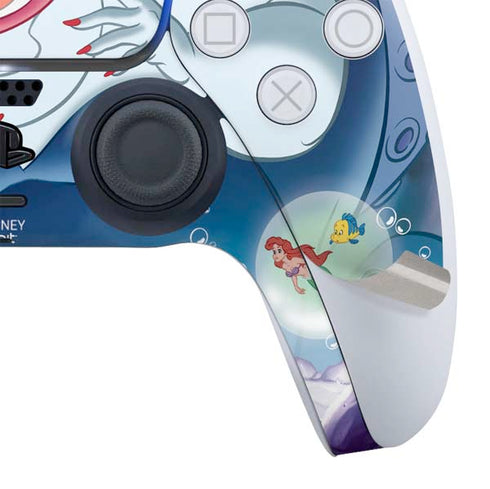 Disney Villains Ursula Ariel and Flounder PS5 Slim Digital Edition Bundle Skin
