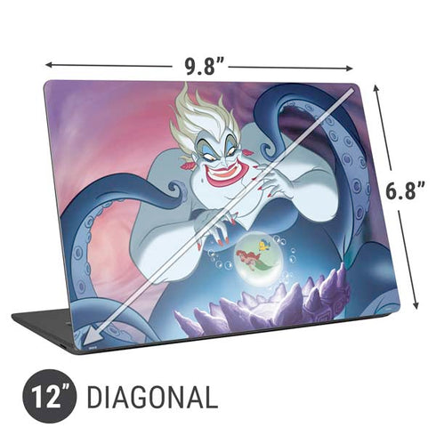 Disney Villains Ursula Ariel and Flounder Universal Laptop 12in (9.8 x 6.8in) Skin