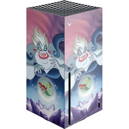 Disney Villains Ursula Ariel and Flounder Xbox Series X Console Skin