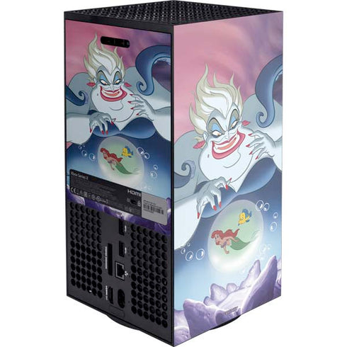 Disney Villains Ursula Ariel and Flounder Xbox Series X Console Skin