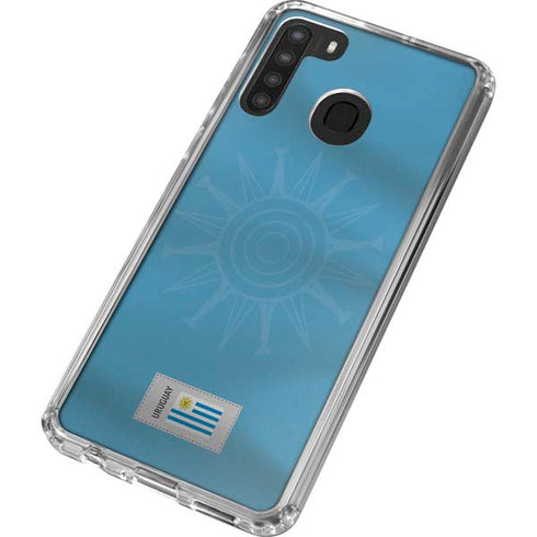 Uruguay Soccer Flag Galaxy A21 Clear Case