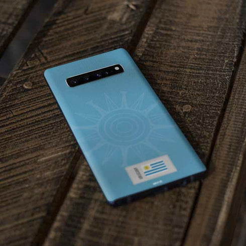 Uruguay Soccer Flag Galaxy S10 Plus Skin