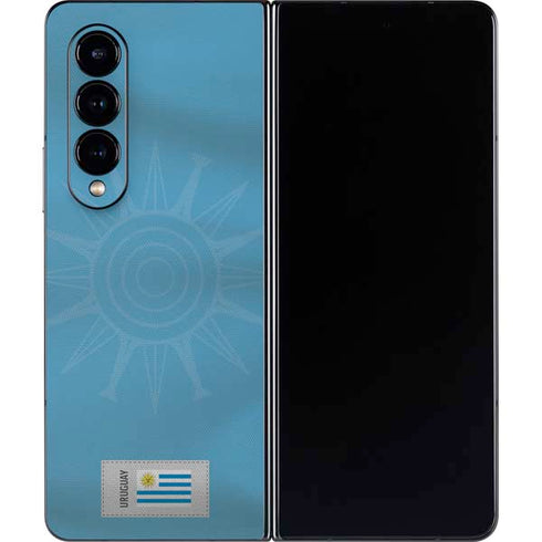 Uruguay Soccer Flag Galaxy Z Fold4 5G Skin