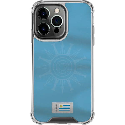 Uruguay Soccer Flag iPhone 14 Pro Clear Case