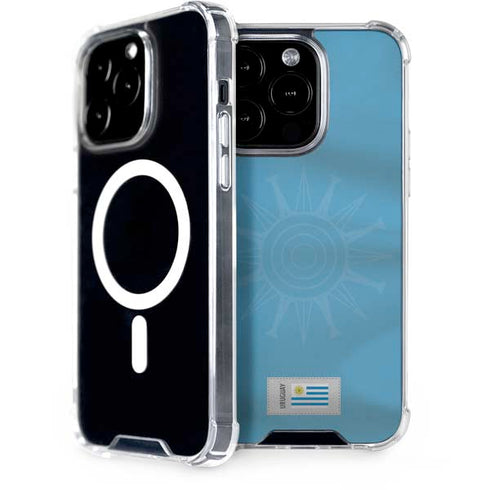 Uruguay Soccer Flag iPhone 14 Pro MagSafe Case