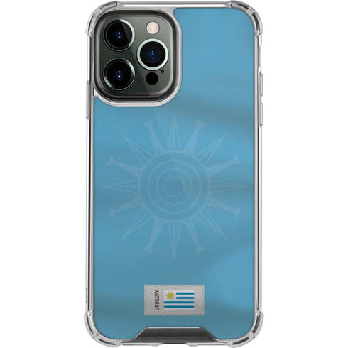Uruguay Soccer Flag iPhone 14 Pro Max Clear Case