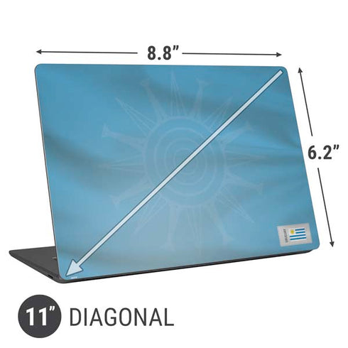 Uruguay Soccer Flag Universal Laptop 11in (8.8 x 6.2in) Skin