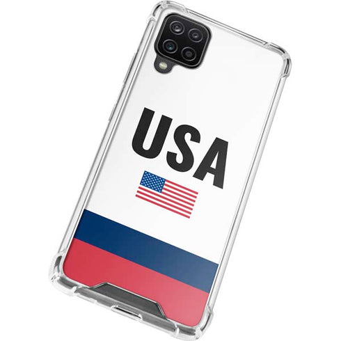 USA American Flag Galaxy A12 Clear Case