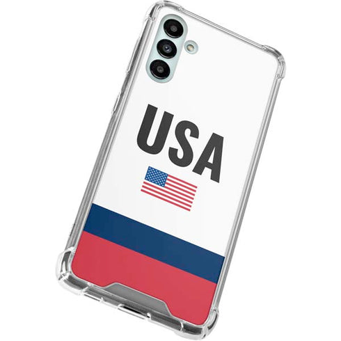 USA American Flag Galaxy A13 5G Clear Case