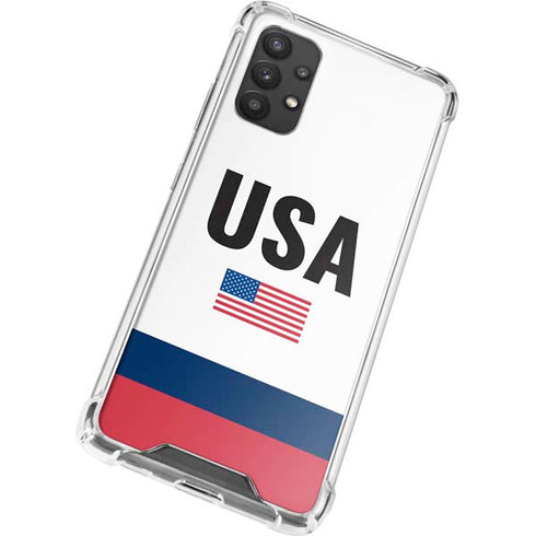 USA American Flag Galaxy A32 5G Clear Case