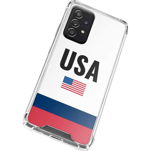 USA American Flag Galaxy A52 5G Clear Case