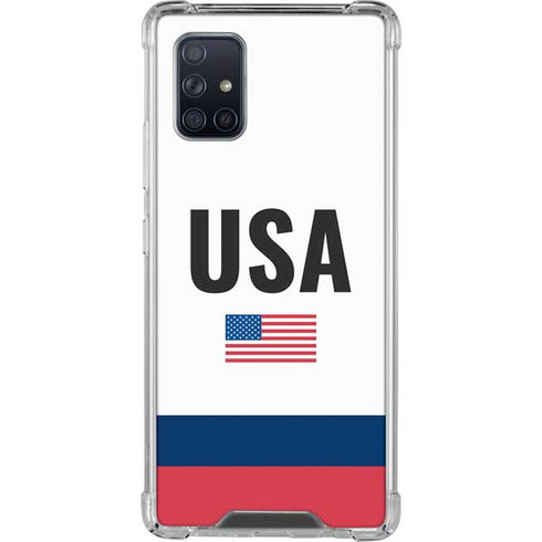 USA American Flag Galaxy A71 5G Clear Case