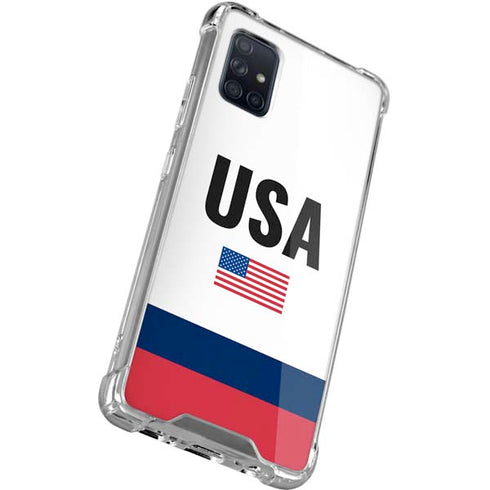 USA American Flag Galaxy A71 5G Clear Case