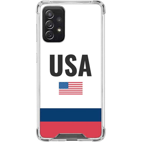 USA American Flag Galaxy A72 5G Clear Case