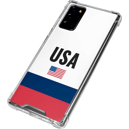USA American Flag Galaxy Note20 5G Clear Case