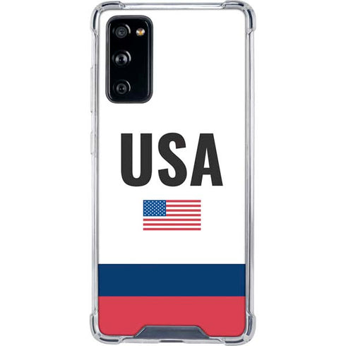 USA American Flag Galaxy S20 FE Clear Case