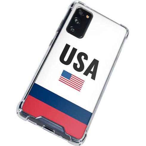 USA American Flag Galaxy S20 FE Clear Case
