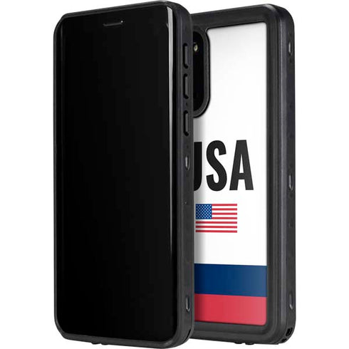 USA American Flag Galaxy S20 Plus Waterproof Case