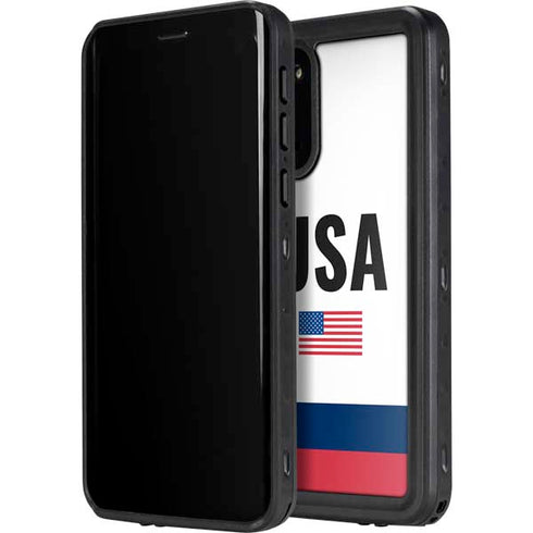 USA American Flag Galaxy S20 Waterproof Case
