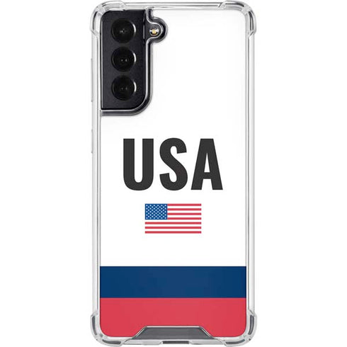 USA American Flag Galaxy S22 Clear Case