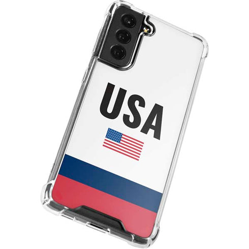 USA American Flag Galaxy S22 Plus Clear Case