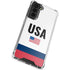 USA American Flag Galaxy S22 Plus Clear Case