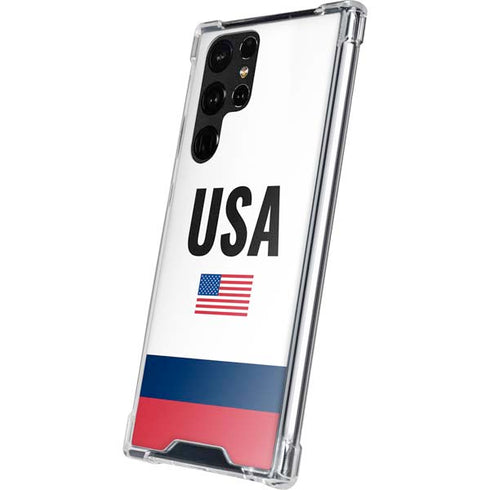 USA American Flag Galaxy S22 Ultra Clear Case