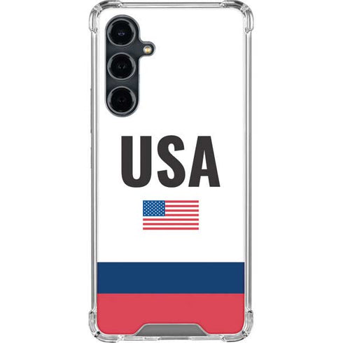 USA American Flag Galaxy S23 FE Clear Case